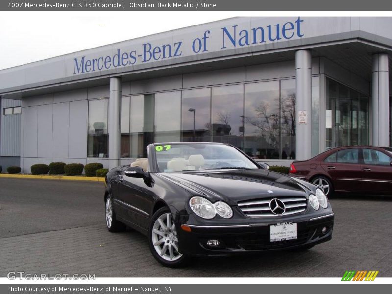 Obsidian Black Metallic / Stone 2007 Mercedes-Benz CLK 350 Cabriolet
