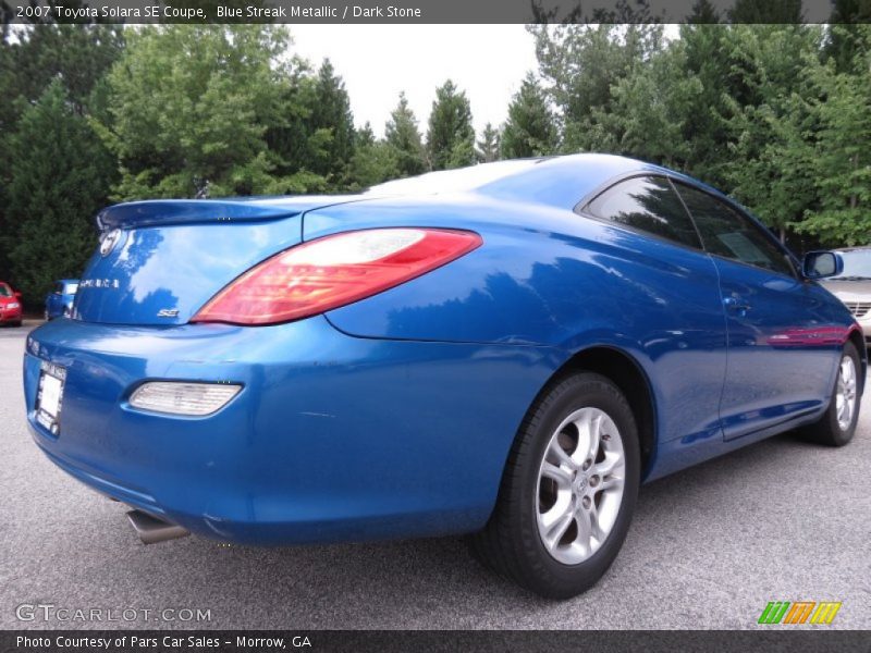 Blue Streak Metallic / Dark Stone 2007 Toyota Solara SE Coupe