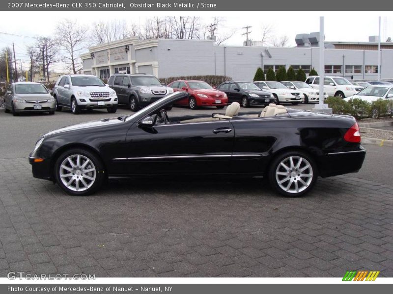 Obsidian Black Metallic / Stone 2007 Mercedes-Benz CLK 350 Cabriolet