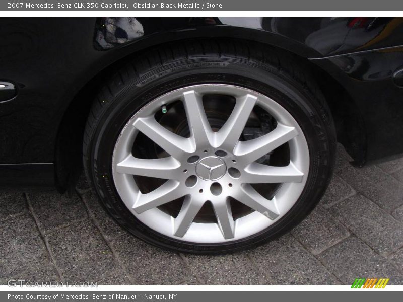 Obsidian Black Metallic / Stone 2007 Mercedes-Benz CLK 350 Cabriolet