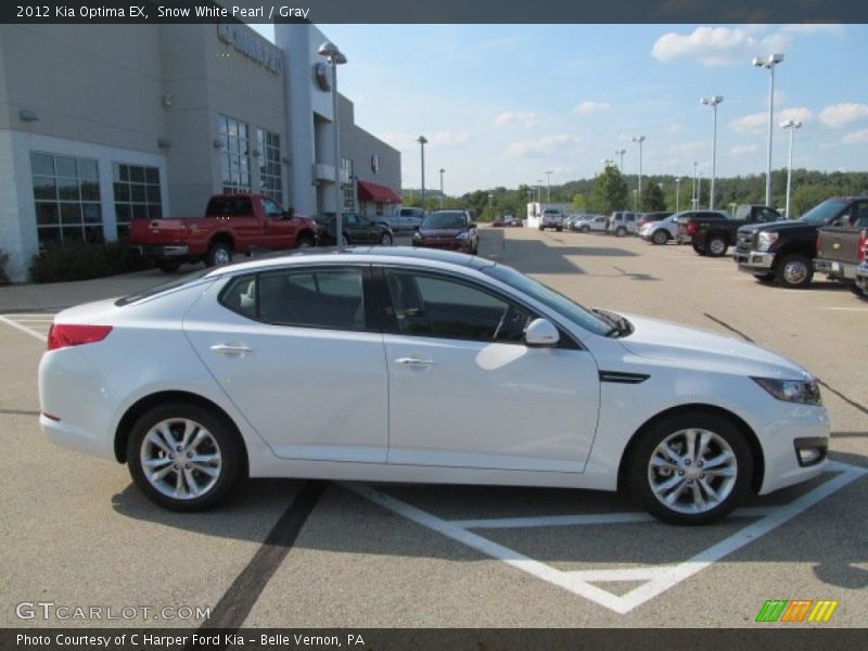 Snow White Pearl / Gray 2012 Kia Optima EX