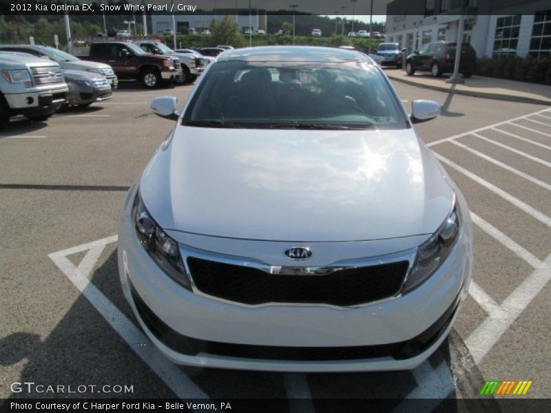 Snow White Pearl / Gray 2012 Kia Optima EX