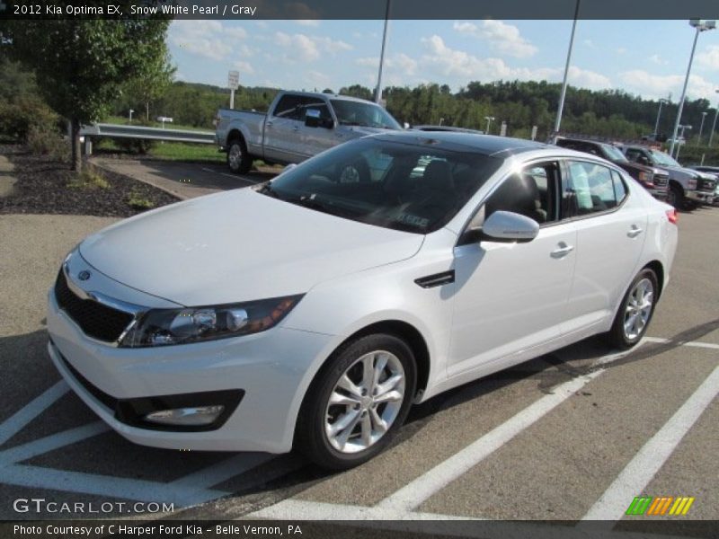 Snow White Pearl / Gray 2012 Kia Optima EX