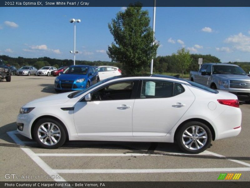 Snow White Pearl / Gray 2012 Kia Optima EX