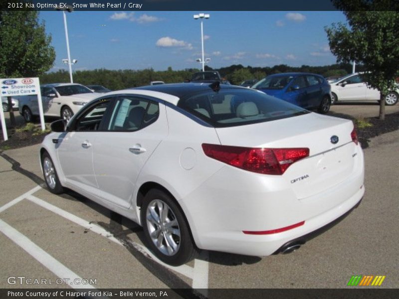 Snow White Pearl / Gray 2012 Kia Optima EX