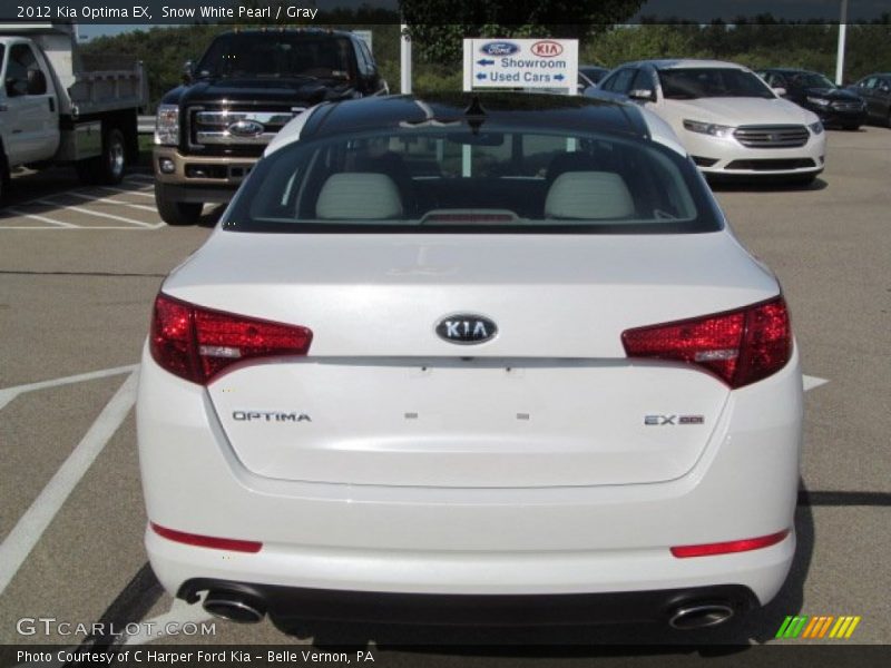 Snow White Pearl / Gray 2012 Kia Optima EX