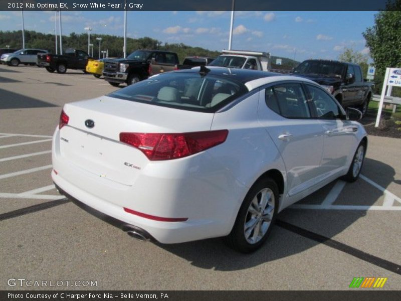 Snow White Pearl / Gray 2012 Kia Optima EX