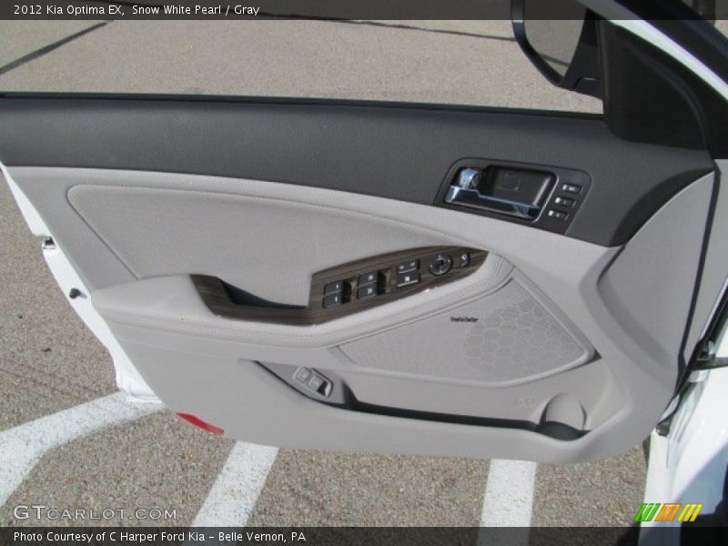 Snow White Pearl / Gray 2012 Kia Optima EX