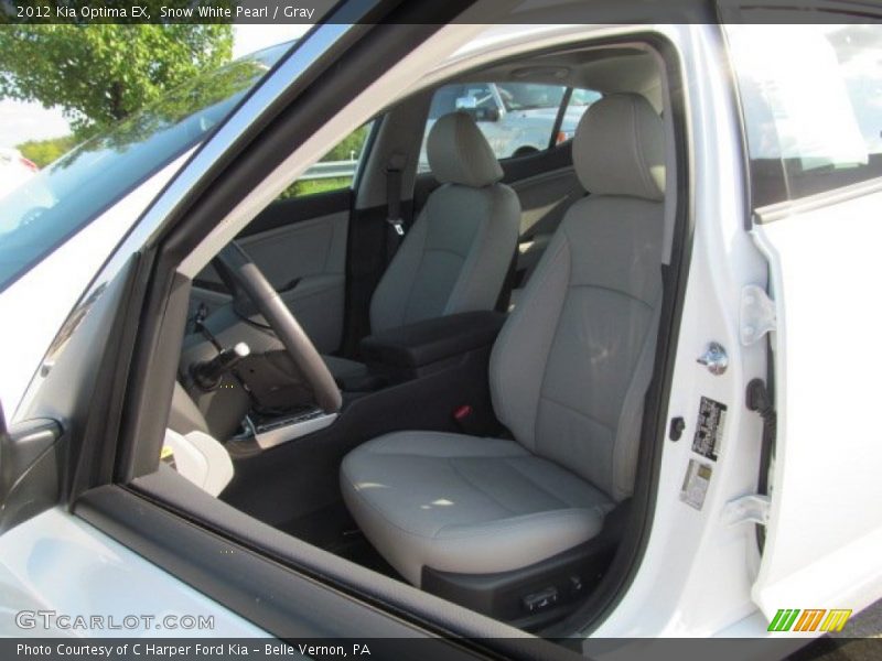 Snow White Pearl / Gray 2012 Kia Optima EX