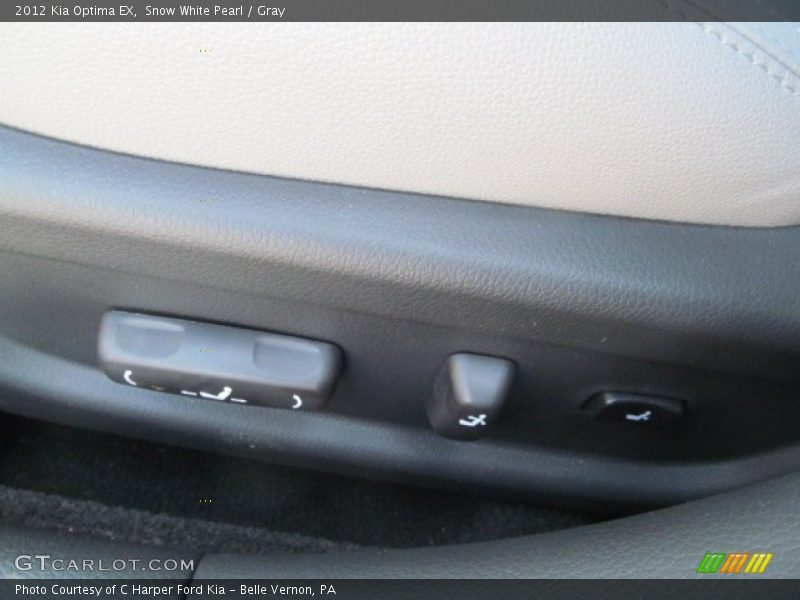 Snow White Pearl / Gray 2012 Kia Optima EX