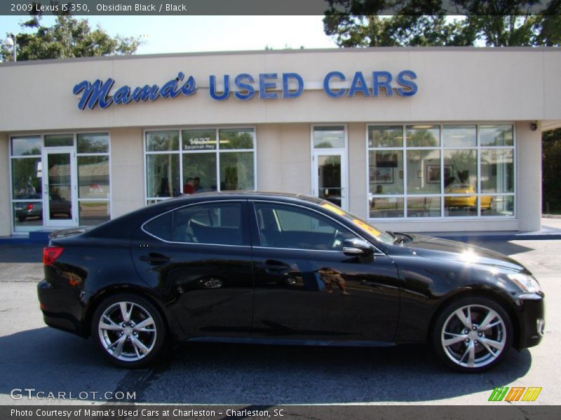 Obsidian Black / Black 2009 Lexus IS 350