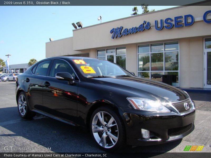 Obsidian Black / Black 2009 Lexus IS 350