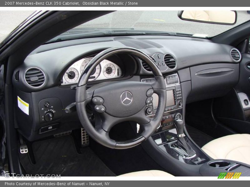 Obsidian Black Metallic / Stone 2007 Mercedes-Benz CLK 350 Cabriolet
