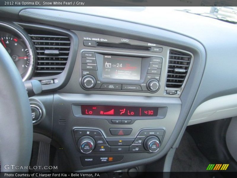 Snow White Pearl / Gray 2012 Kia Optima EX