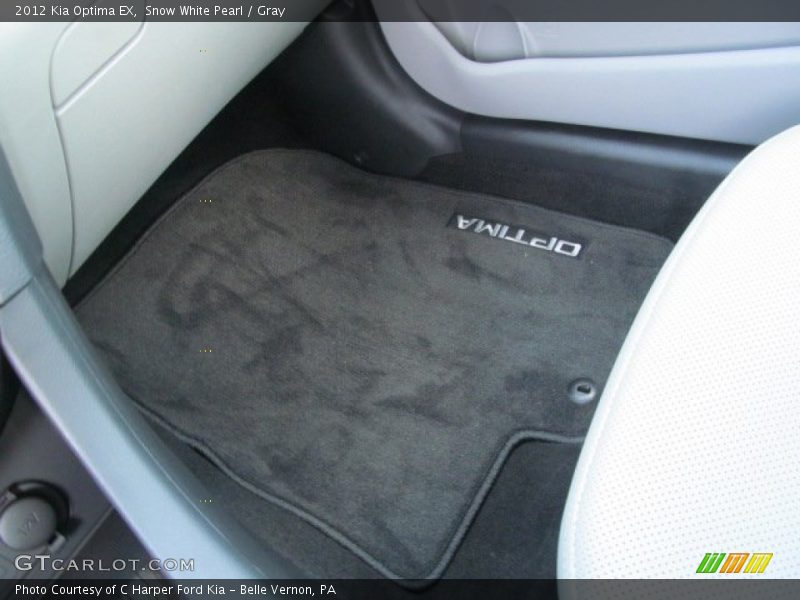 Snow White Pearl / Gray 2012 Kia Optima EX