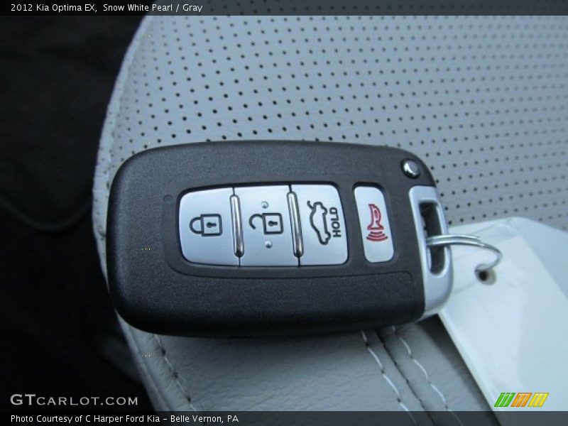 Snow White Pearl / Gray 2012 Kia Optima EX