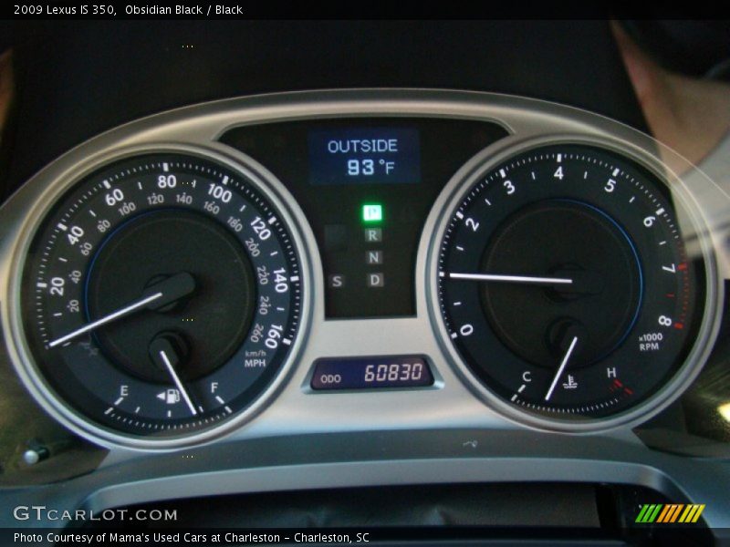 Obsidian Black / Black 2009 Lexus IS 350