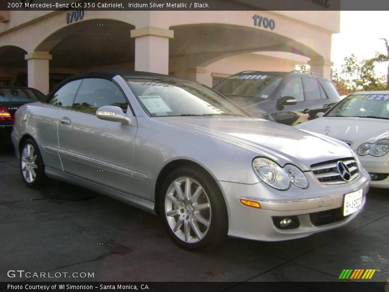 Iridium Silver Metallic / Black 2007 Mercedes-Benz CLK 350 Cabriolet