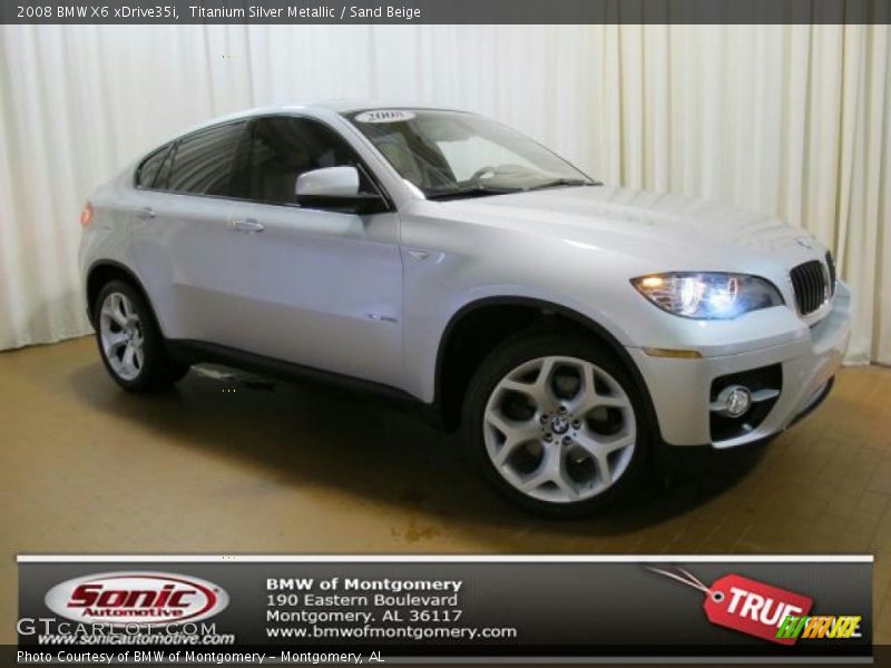 Titanium Silver Metallic / Sand Beige 2008 BMW X6 xDrive35i