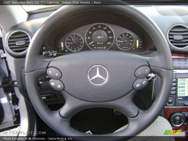 Iridium Silver Metallic / Black 2007 Mercedes-Benz CLK 350 Cabriolet