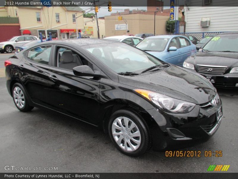 Black Noir Pearl / Gray 2012 Hyundai Elantra GLS