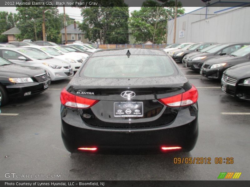Black Noir Pearl / Gray 2012 Hyundai Elantra GLS
