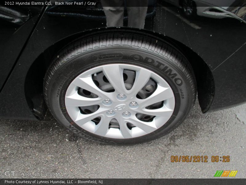 Black Noir Pearl / Gray 2012 Hyundai Elantra GLS