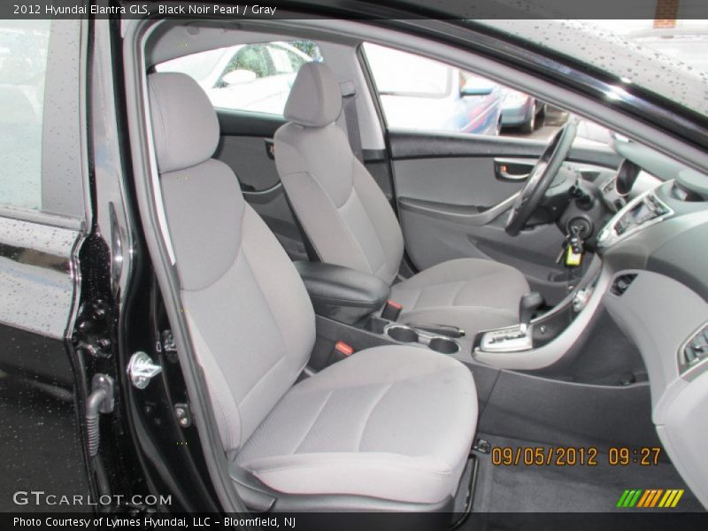 Black Noir Pearl / Gray 2012 Hyundai Elantra GLS