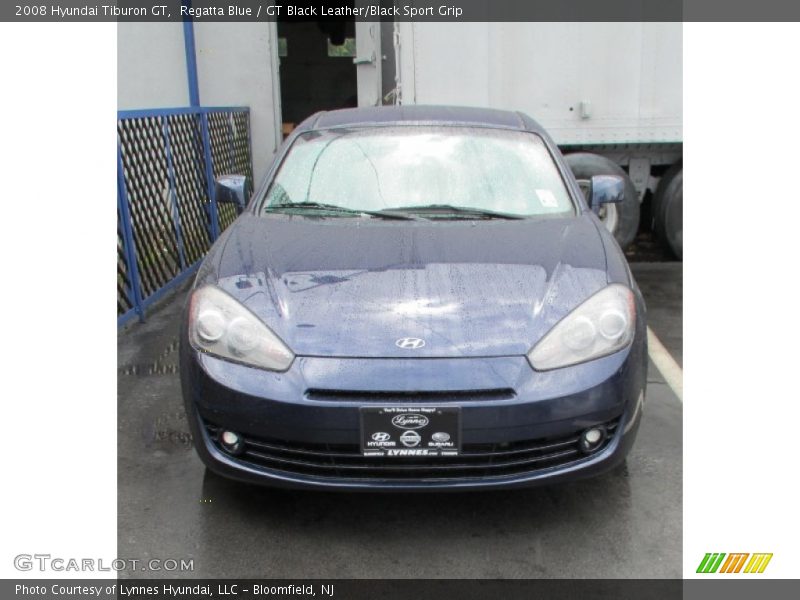 Regatta Blue / GT Black Leather/Black Sport Grip 2008 Hyundai Tiburon GT