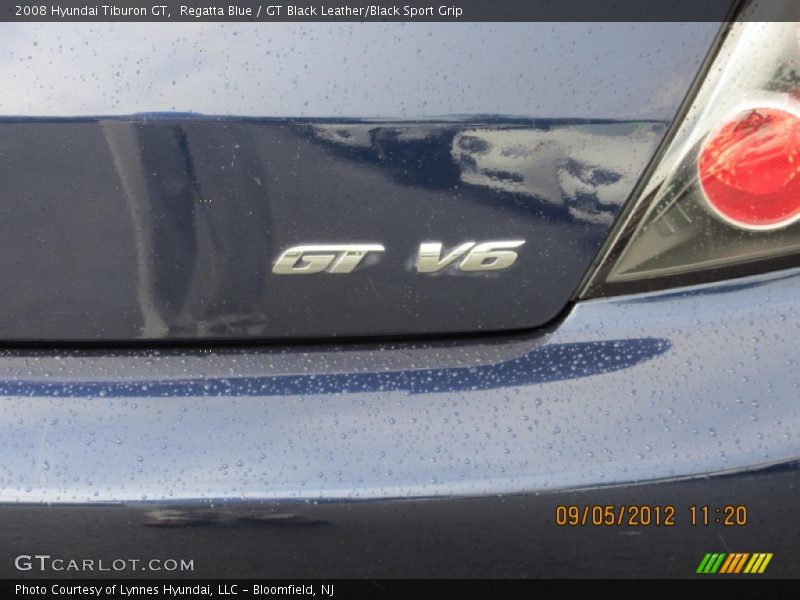 Regatta Blue / GT Black Leather/Black Sport Grip 2008 Hyundai Tiburon GT