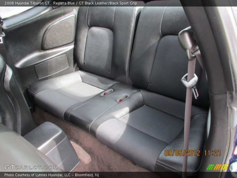Regatta Blue / GT Black Leather/Black Sport Grip 2008 Hyundai Tiburon GT