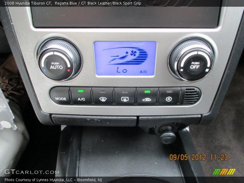 Regatta Blue / GT Black Leather/Black Sport Grip 2008 Hyundai Tiburon GT