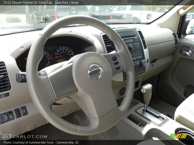 Lava Red / Beige 2012 Nissan Frontier SV Crew Cab