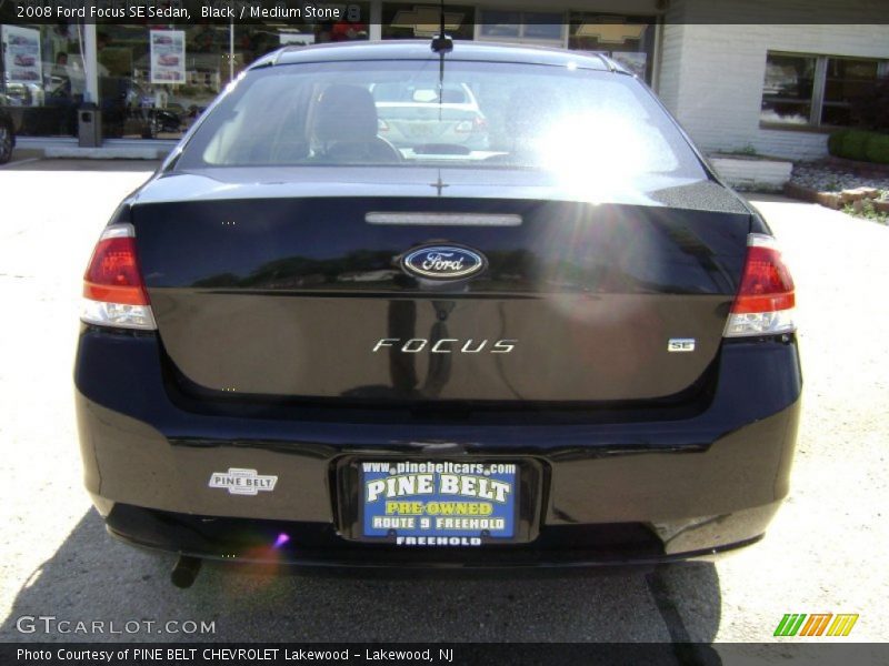 Black / Medium Stone 2008 Ford Focus SE Sedan