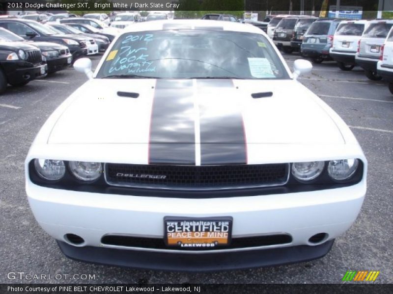 Bright White / Dark Slate Gray 2012 Dodge Challenger SXT