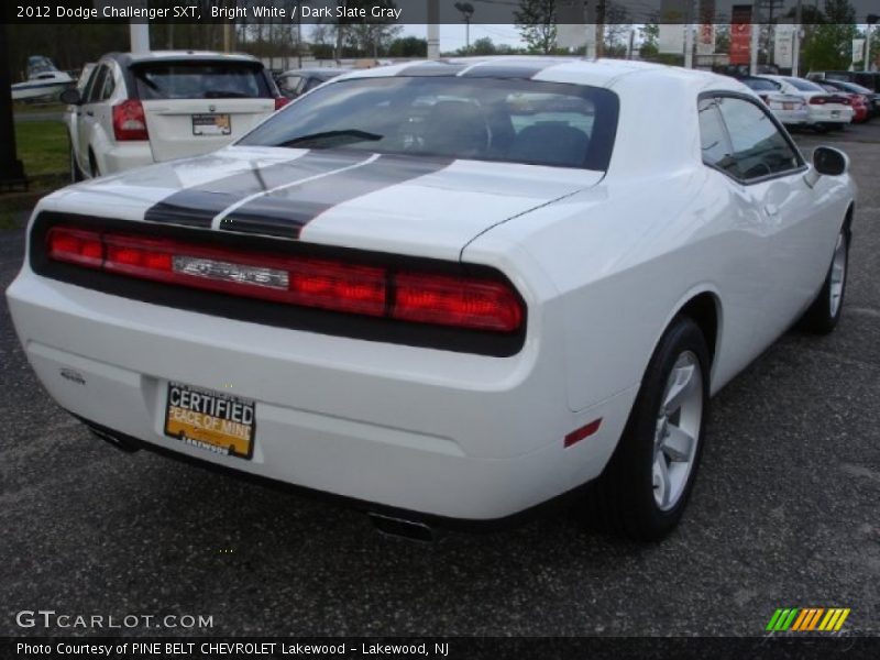 Bright White / Dark Slate Gray 2012 Dodge Challenger SXT