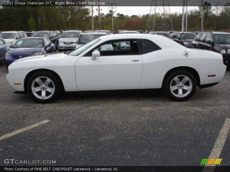 Bright White / Dark Slate Gray 2012 Dodge Challenger SXT