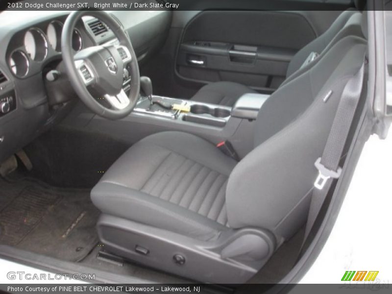 Bright White / Dark Slate Gray 2012 Dodge Challenger SXT