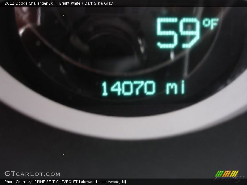 Bright White / Dark Slate Gray 2012 Dodge Challenger SXT