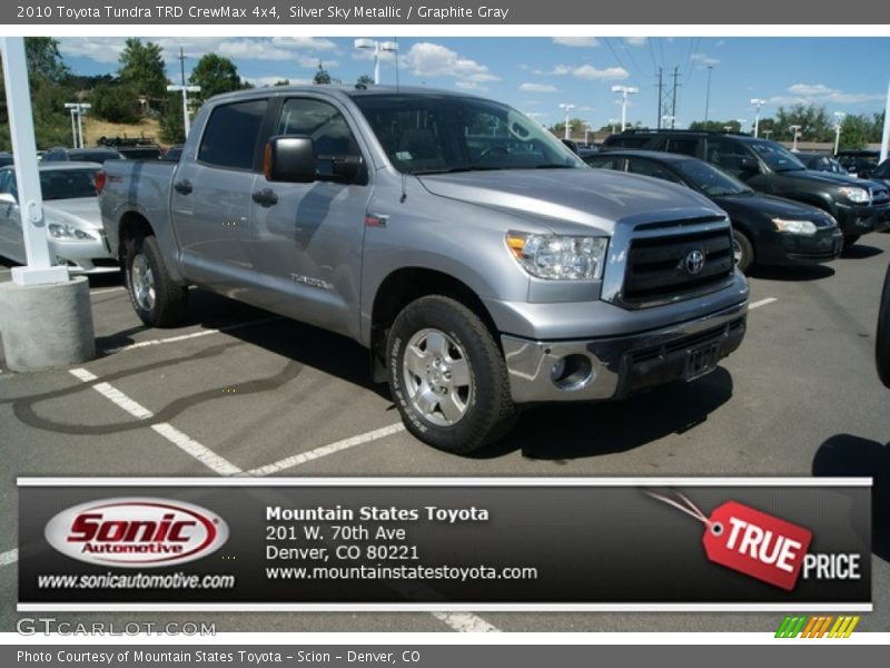 Silver Sky Metallic / Graphite Gray 2010 Toyota Tundra TRD CrewMax 4x4