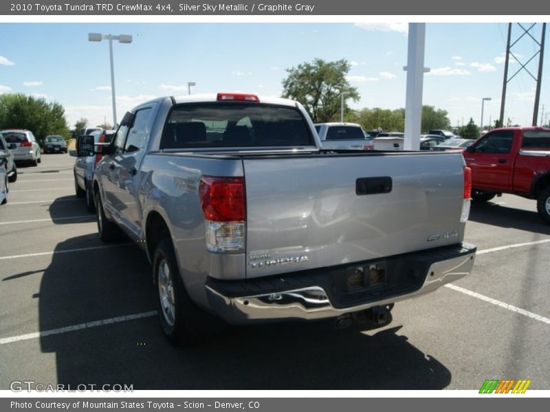 Silver Sky Metallic / Graphite Gray 2010 Toyota Tundra TRD CrewMax 4x4