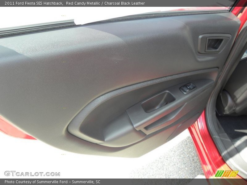 Red Candy Metallic / Charcoal Black Leather 2011 Ford Fiesta SES Hatchback