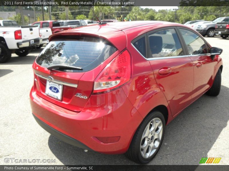 Red Candy Metallic / Charcoal Black Leather 2011 Ford Fiesta SES Hatchback