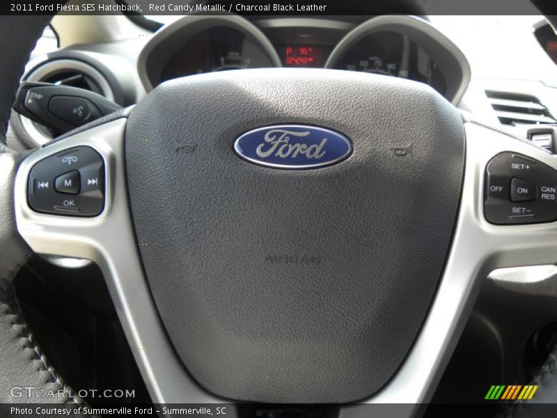 Red Candy Metallic / Charcoal Black Leather 2011 Ford Fiesta SES Hatchback
