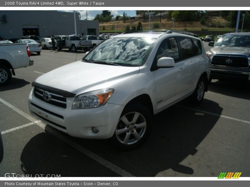 Super White / Taupe 2008 Toyota RAV4 Limited 4WD