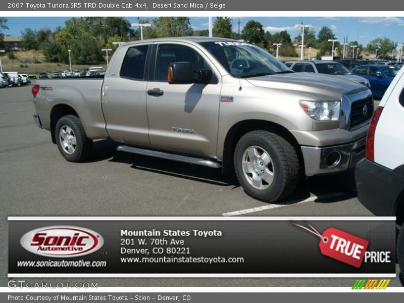 Desert Sand Mica / Beige 2007 Toyota Tundra SR5 TRD Double Cab 4x4