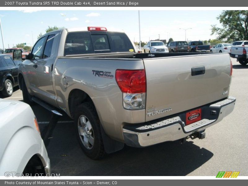 Desert Sand Mica / Beige 2007 Toyota Tundra SR5 TRD Double Cab 4x4