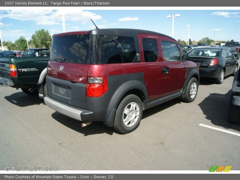 Tango Red Pearl / Black/Titanium 2007 Honda Element LX