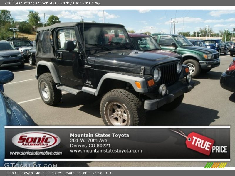 Black / Dark Slate Gray 2005 Jeep Wrangler Sport 4x4