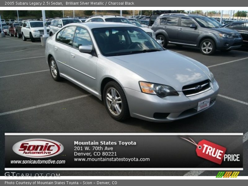 Brilliant Silver Metallic / Charcoal Black 2005 Subaru Legacy 2.5i Sedan